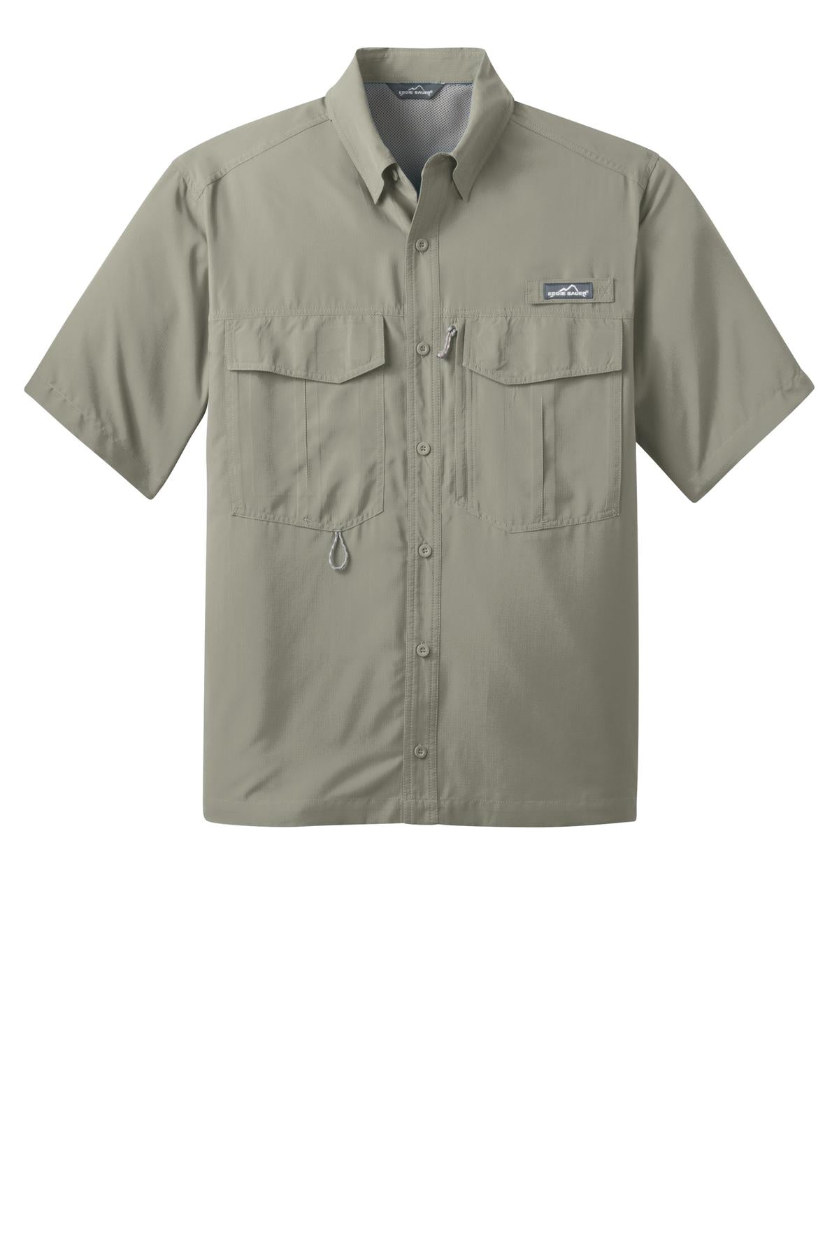 Eddie Bauer Short Sleeve Performance Fishing Shirt EB602 Driftwood
