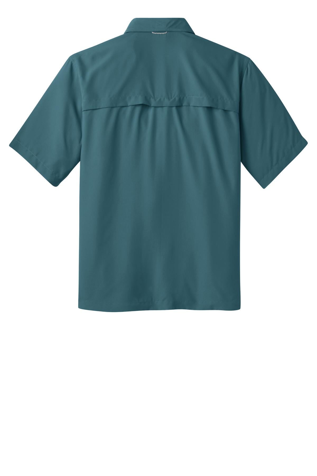 Eddie Bauer Short Sleeve Performance Fishing Shirt EB602 Gulf Teal