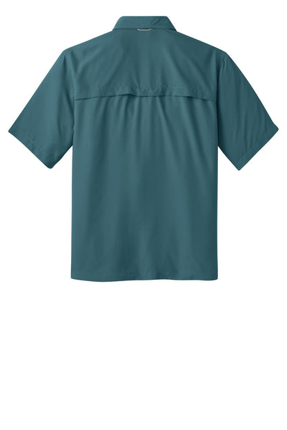 Eddie Bauer Short Sleeve Performance Fishing Shirt EB602 Gulf Teal