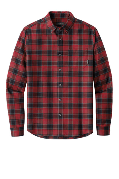 Eddie Bauer Long Sleeve Favorite Flannel Plaid Shirt EB610 Red Highland Plaid