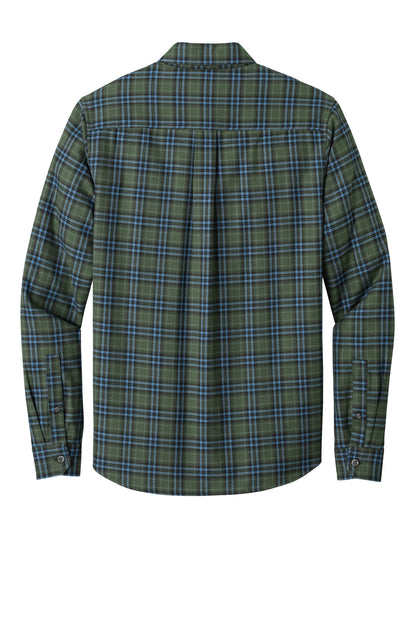 Eddie Bauer Long Sleeve Favorite Flannel Plaid Shirt EB610 Soft Olive Plaid