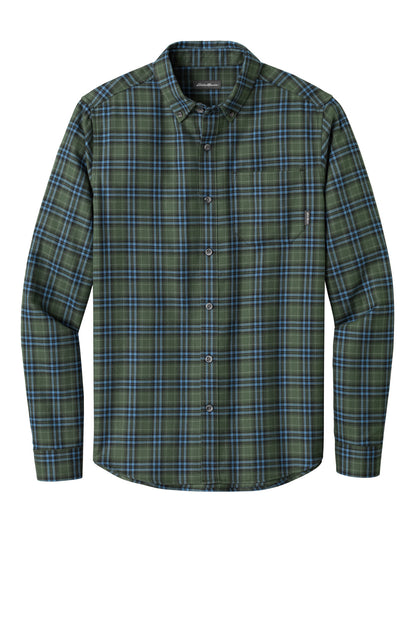 Eddie Bauer Long Sleeve Favorite Flannel Plaid Shirt EB610 Soft Olive Plaid