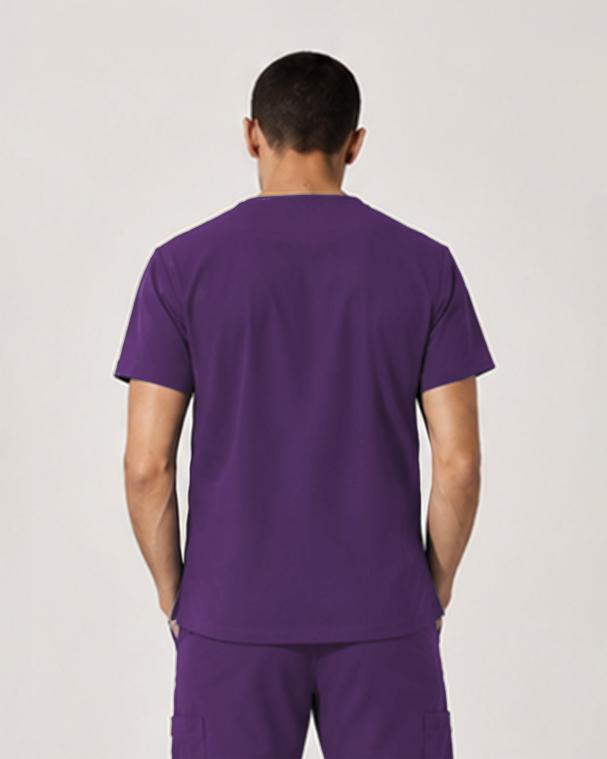 Foundry Men's 1505 Cobalt Men'S 1 Pocket V-Neck Top Eggplant