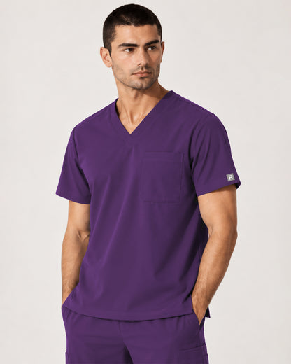Foundry Men's 1505 Cobalt Men'S 1 Pocket V-Neck Top Eggplant