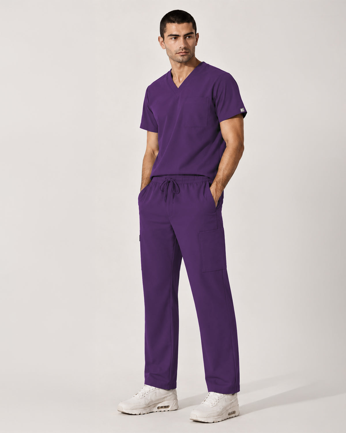 Foundry Men's 1505 Cobalt Men'S 1 Pocket V-Neck Top Eggplant