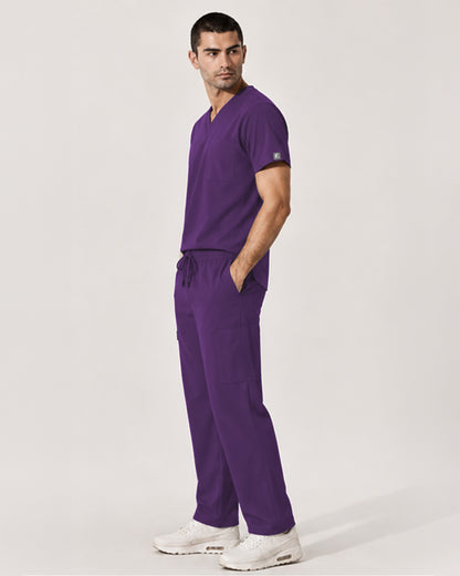 Foundry Men's 1505 Cobalt Men'S 1 Pocket V-Neck Top Eggplant