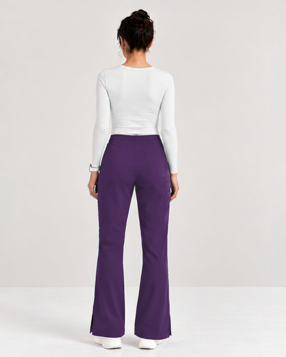 Foundry Women's 2005 Jasmine 5 Pocket Mini Flare Cargo Pant Eggplant