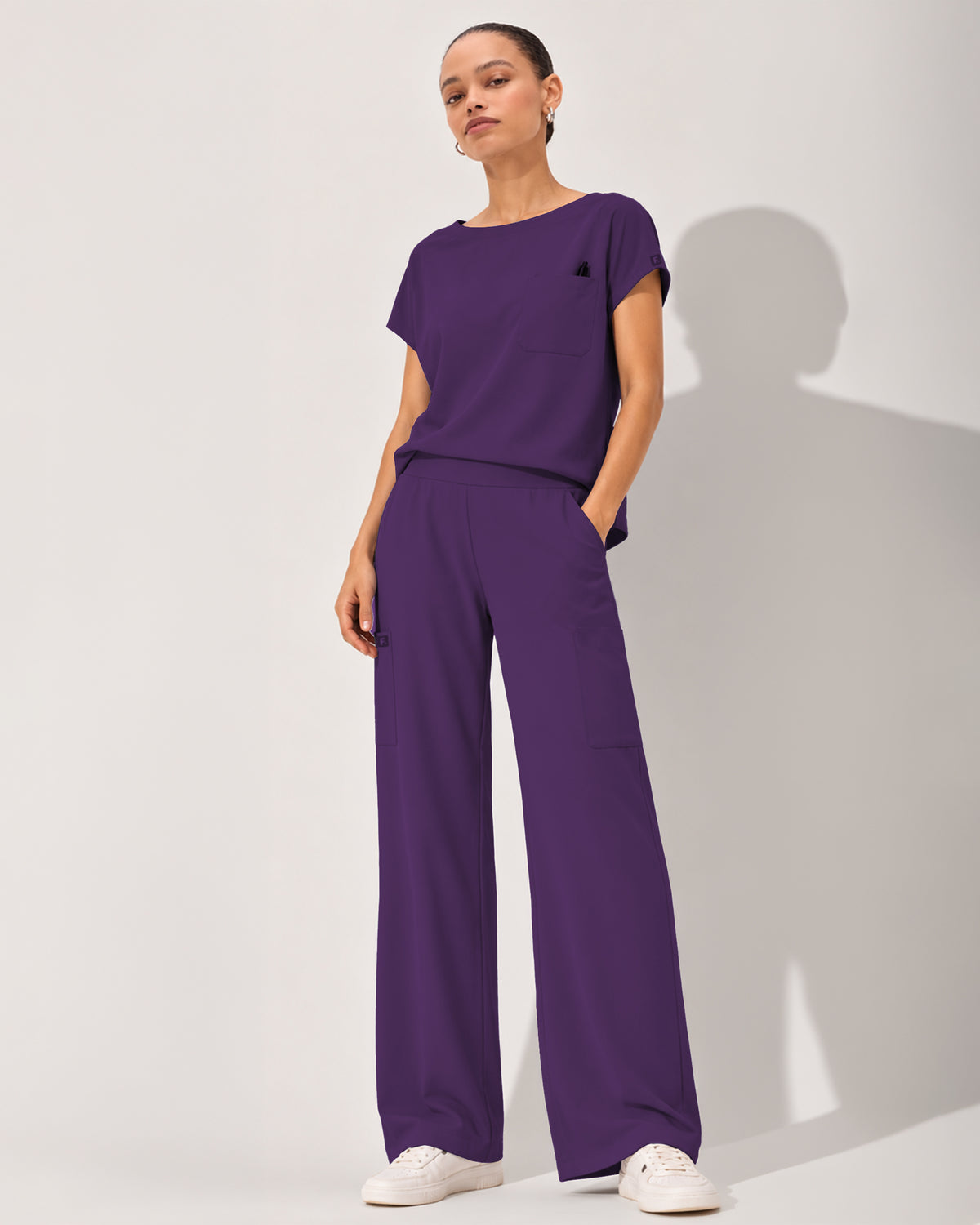Foundry Women's 2205 Sierra 5 Pocket Wide Leg Pant Eggplant