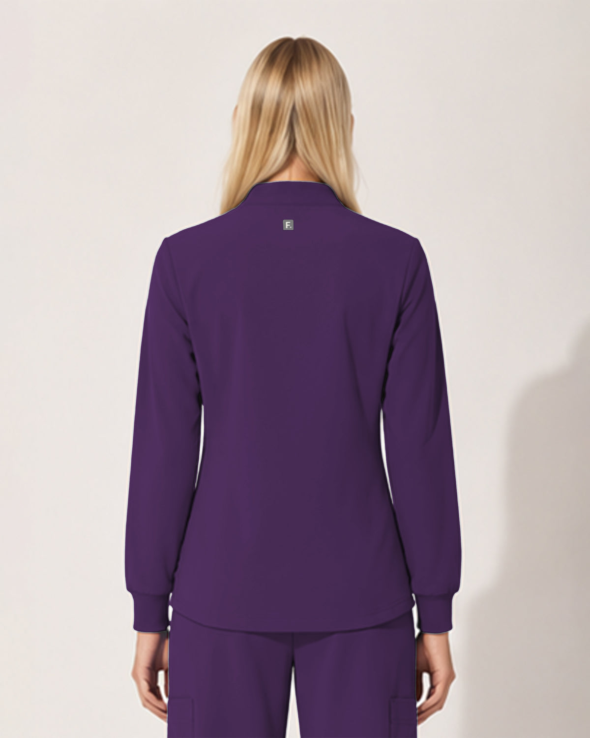 Foundry Women's 6005 Ellis 2 Pocket Scrub Jacket Eggplant