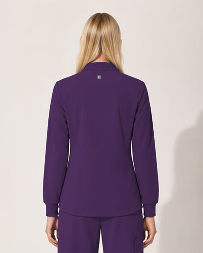 Foundry Women's 6005 Ellis 2 Pocket Scrub Jacket Eggplant