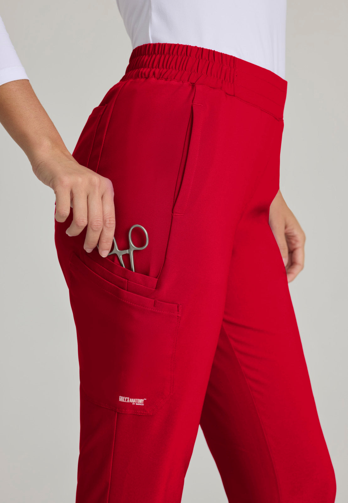 Greys Anatomy Evolve GSSP627 Cosmo Scrub Pants True Red