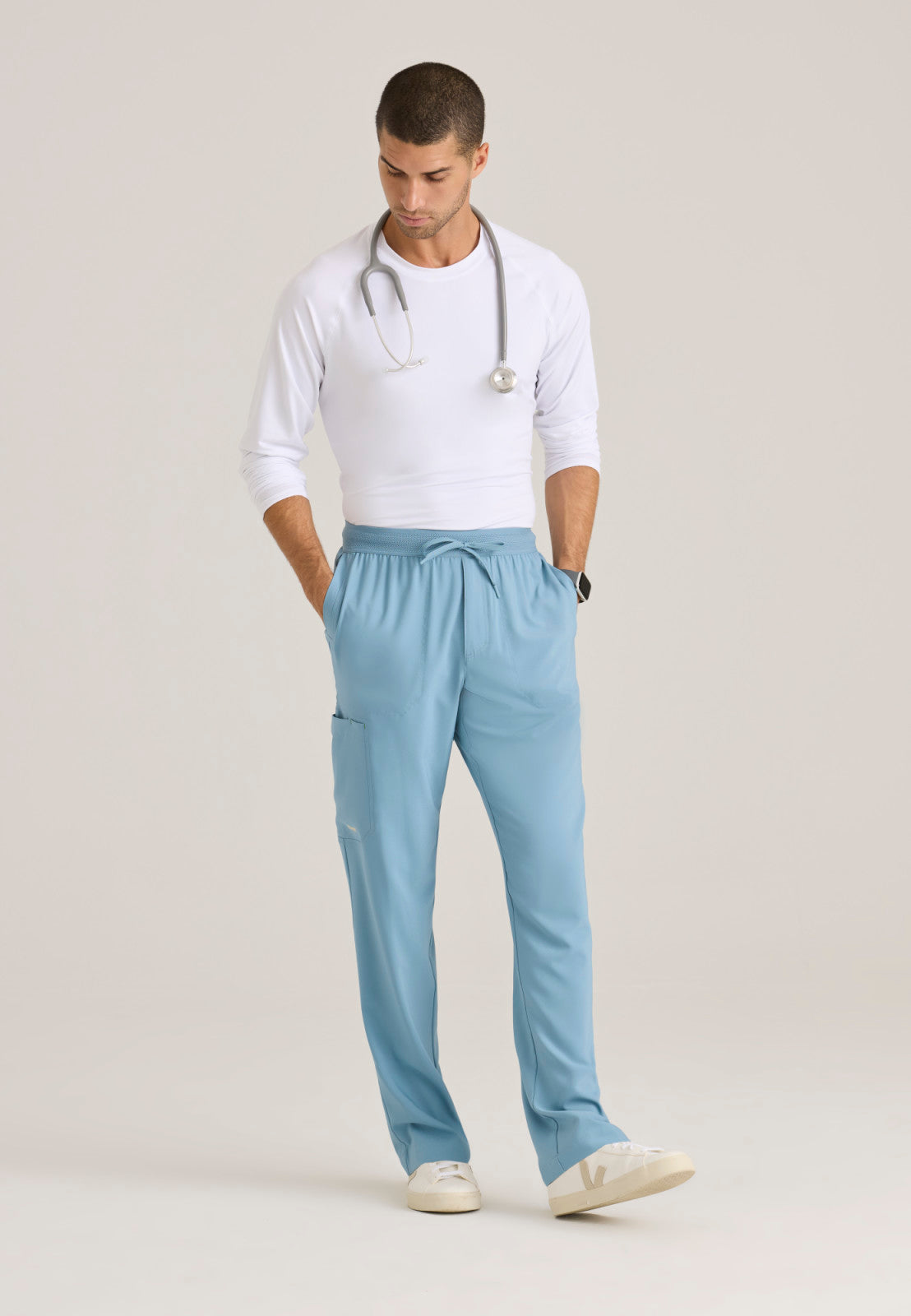 Greys Anatomy Evolve GSSP649 Highland Scrub Pants Ocean Mist