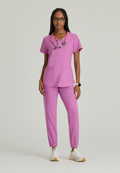 Greys Anatomy Evolve GSST180 Rhythm Scrub Top Twilight Mauve