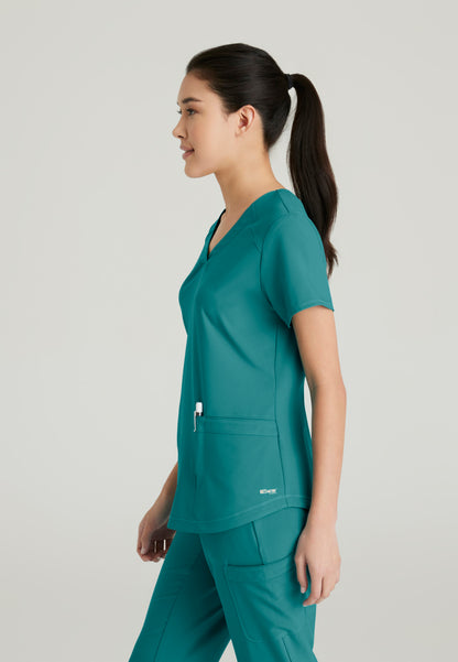 Greys Anatomy Evolve GSST180 Rhythm Scrub Top Teal