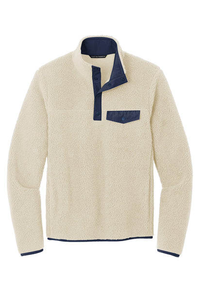 Port Authority Camp Fleece Snap Pullover F140 Oat/ Dress Blue Navy
