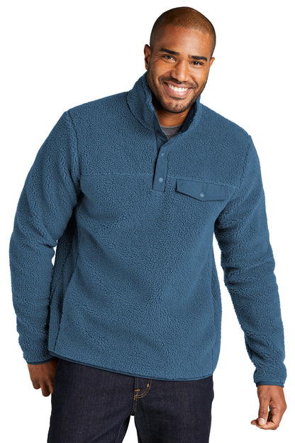 Port Authority Camp Fleece Snap Pullover F140 Regatta Blue