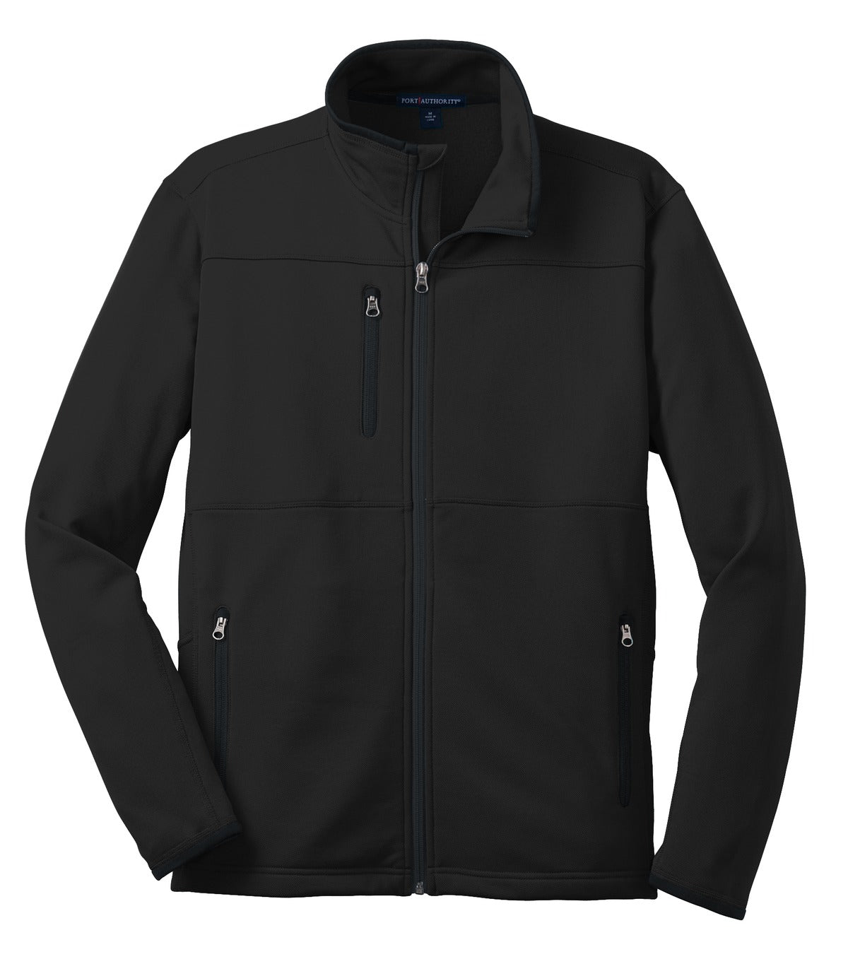Port Authority Pique Fleece Jacket. F222 Black