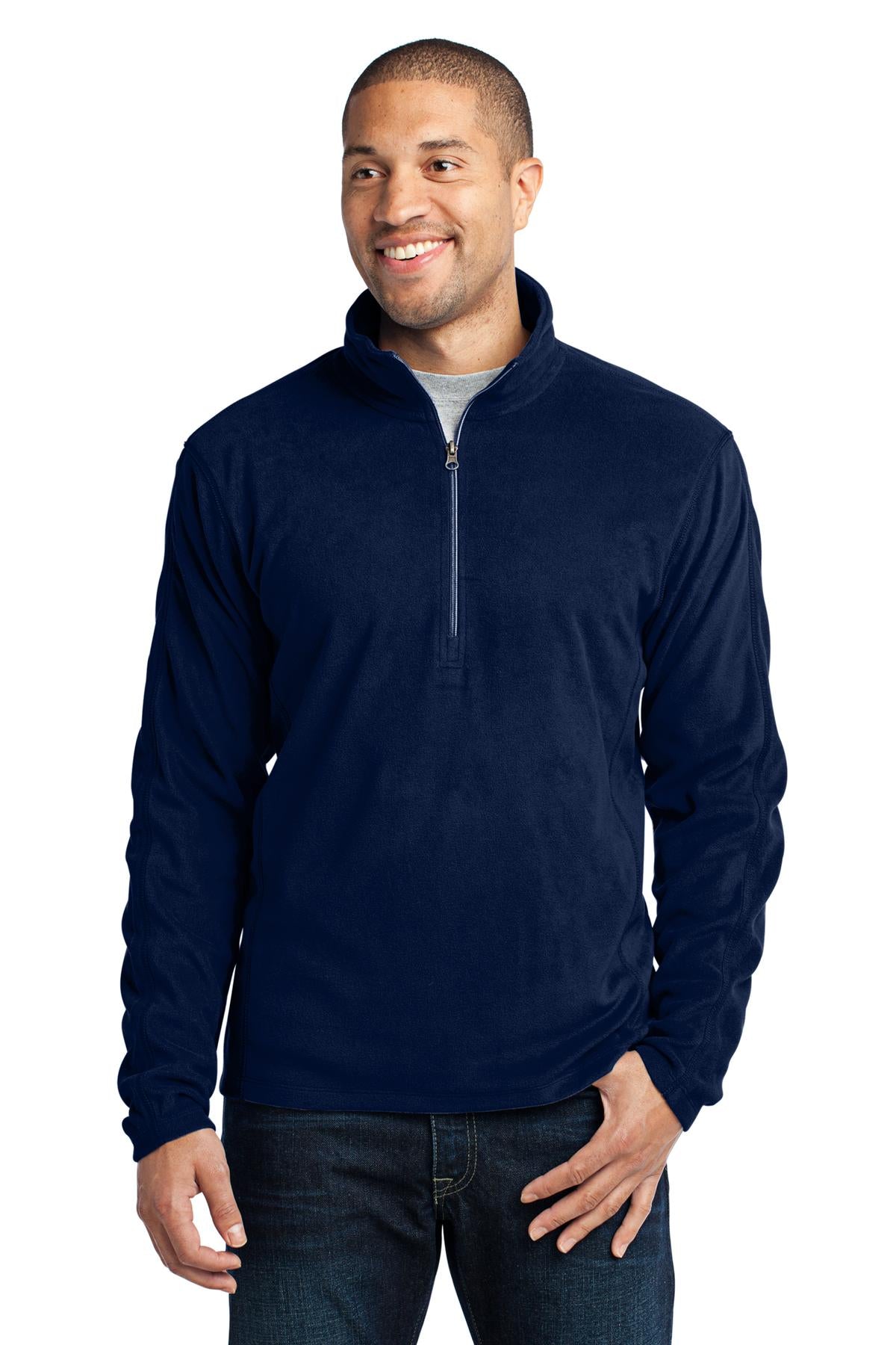 Port Authority Microfleece 1/2-Zip Pullover. F224 True Navy