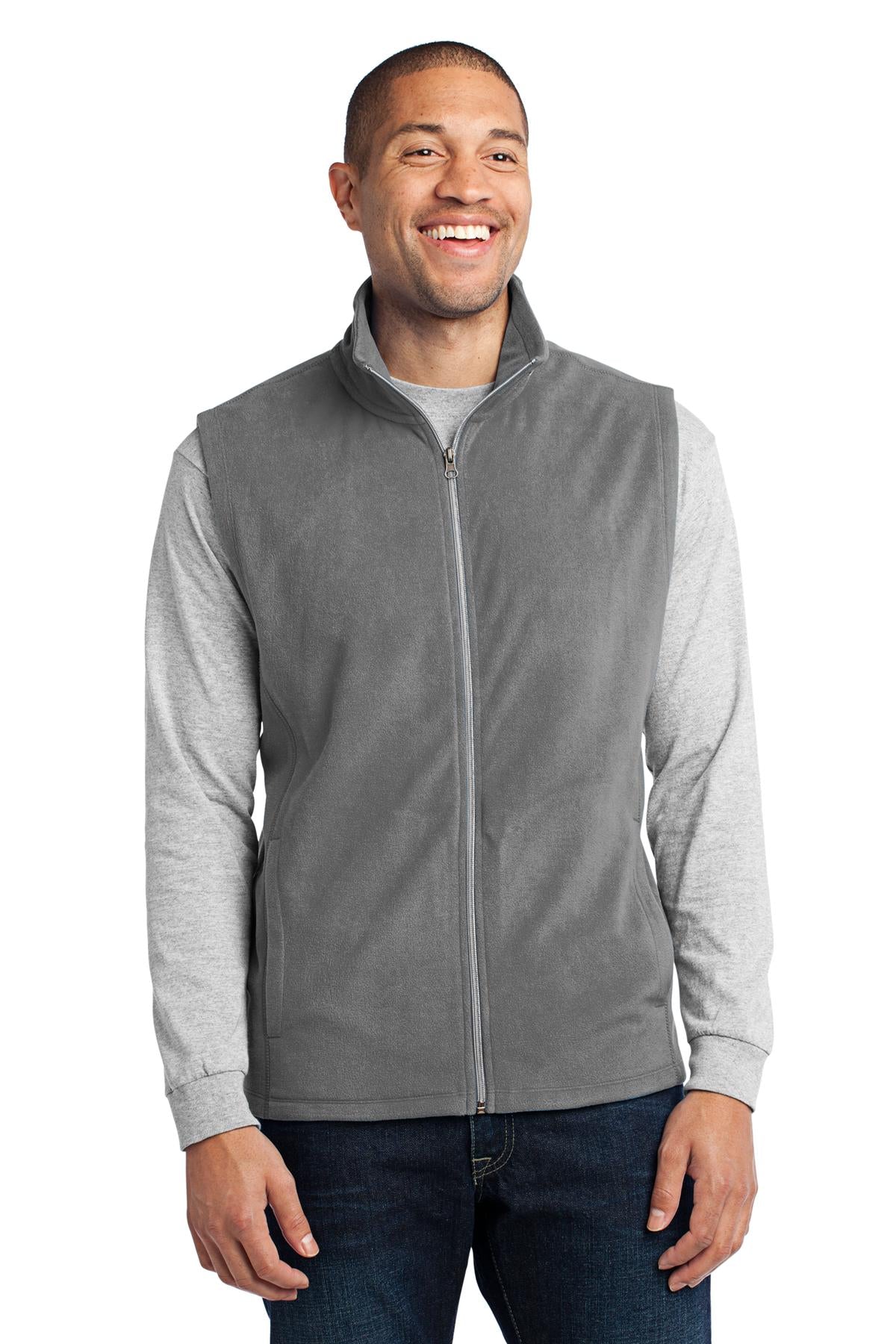 Port Authority Microfleece Vest. F226 Pearl Grey