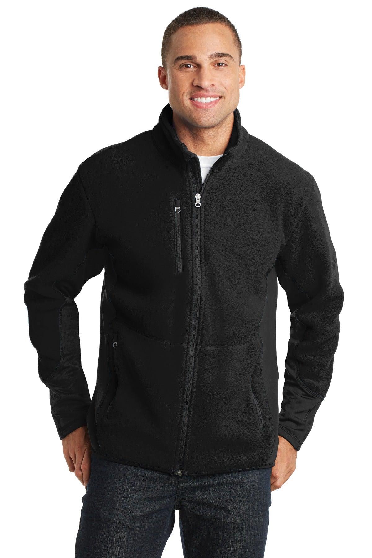 Port Authority R-Tek Pro Fleece Full-Zip Jacket F227 Black/ Black