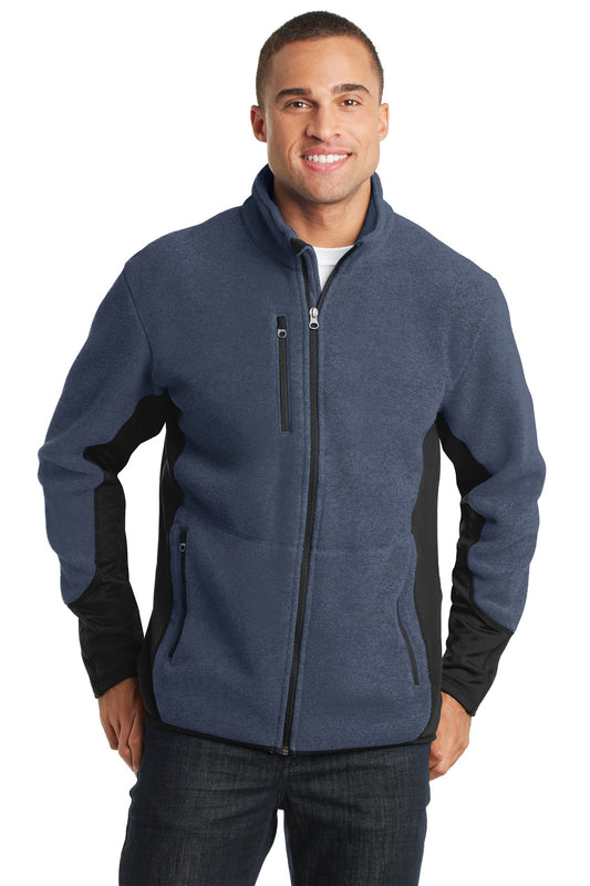 Port Authority R-Tek Pro Fleece Full-Zip Jacket. F227 Navy Heather/ Black