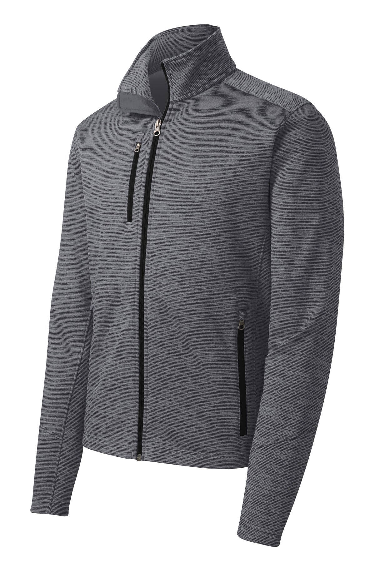 Port Authority Digi Stripe Fleece Jacket. F231 Black