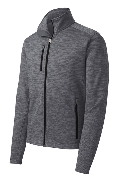 Port Authority Digi Stripe Fleece Jacket. F231 Black
