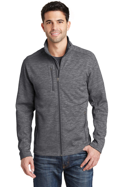 Port Authority Digi Stripe Fleece Jacket. F231 Black