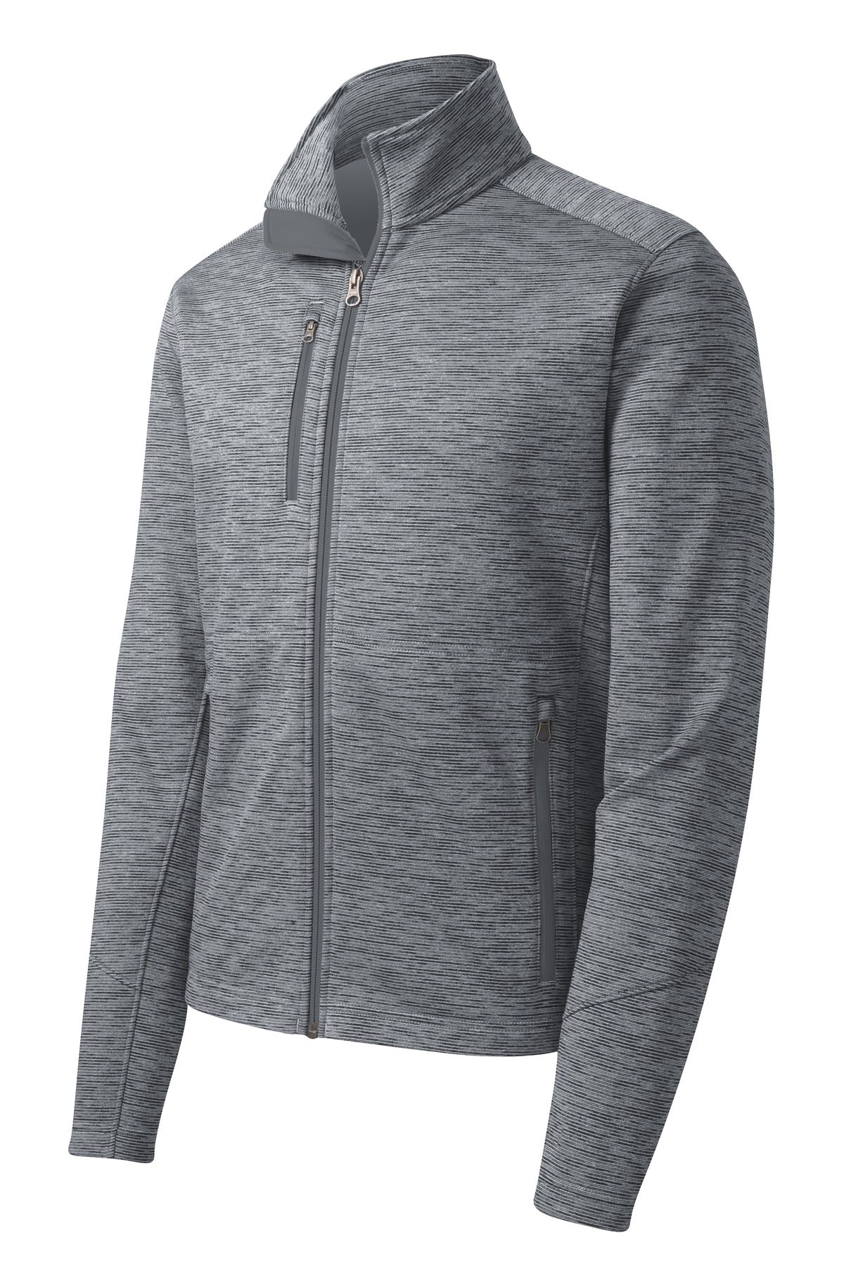 Port Authority Digi Stripe Fleece Jacket F231 Grey