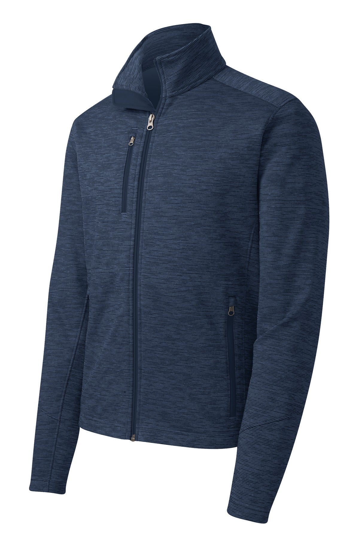 Port Authority Digi Stripe Fleece Jacket. F231 Navy