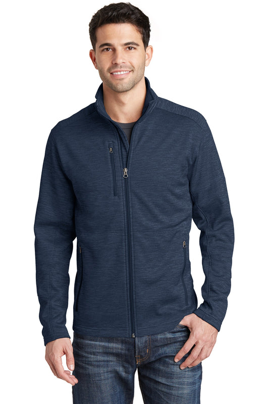 Port Authority Digi Stripe Fleece Jacket. F231 Navy