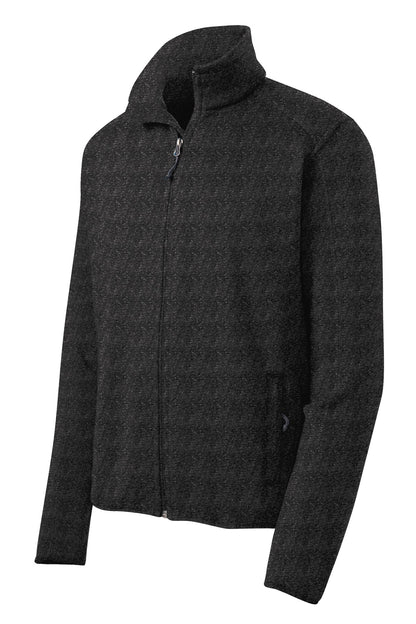 Port Authority Sweater Fleece Jacket. F232 Black Heather