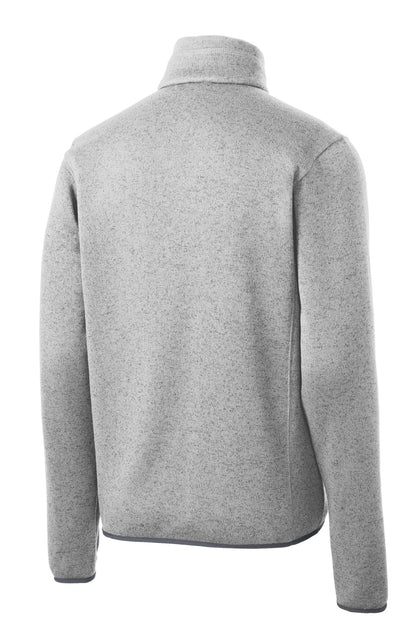 Port Authority Sweater Fleece Jacket. F232 Grey Heather