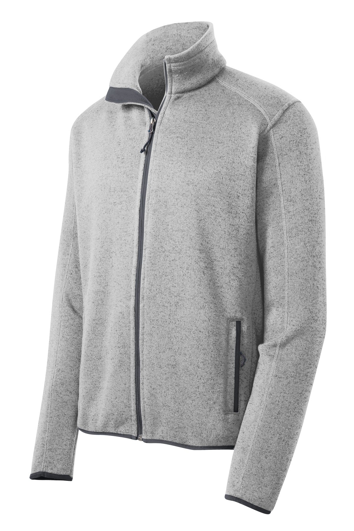 Port Authority Sweater Fleece Jacket. F232 Grey Heather