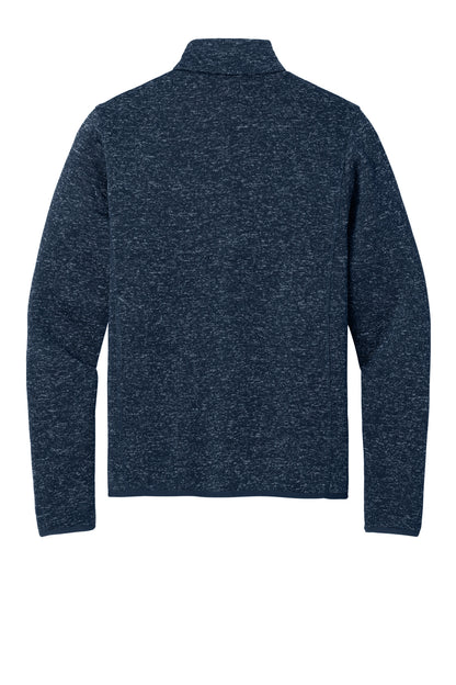 Port Authority Sweater Fleece Jacket. F232 River Blue Navy Heather