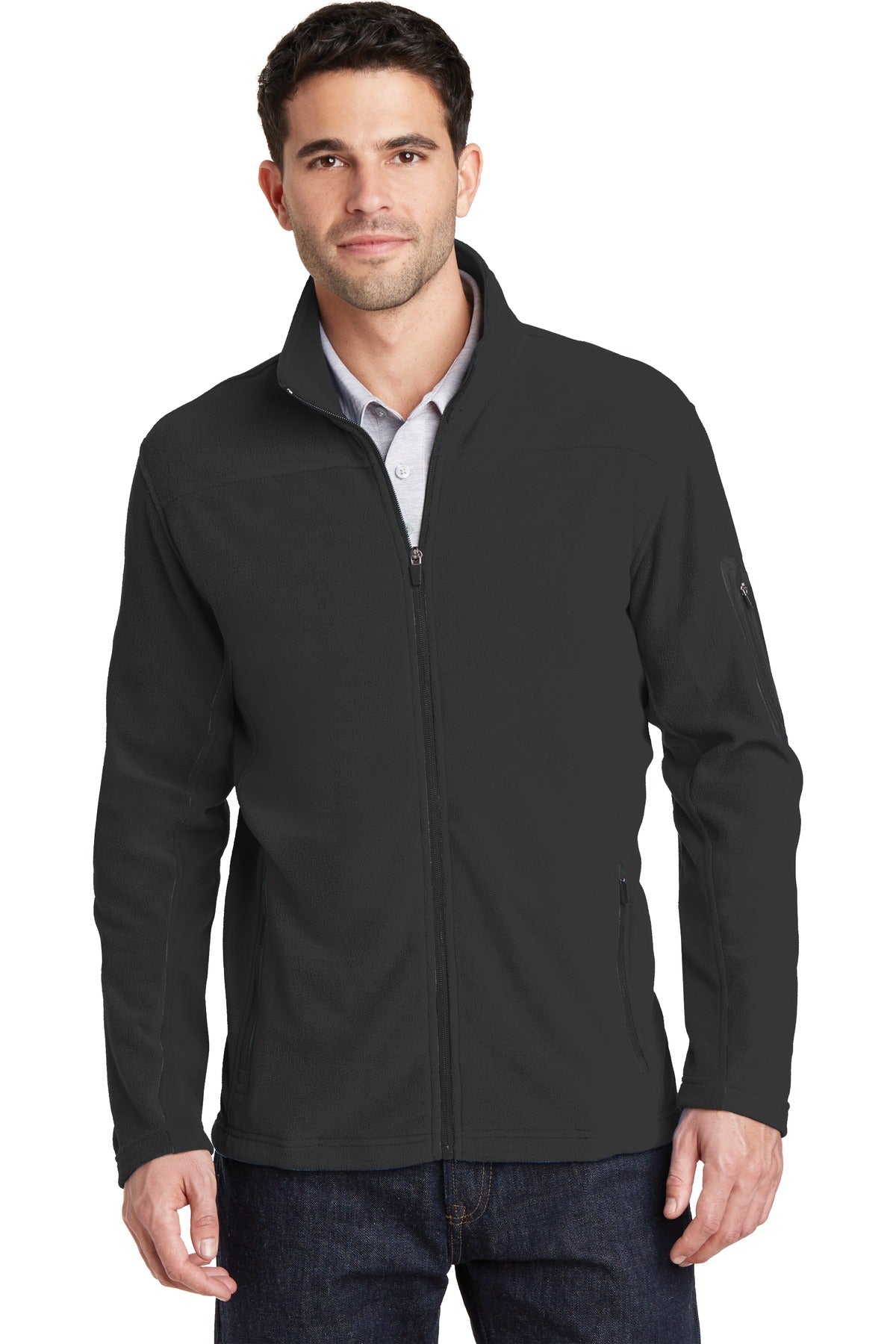 Port Authority Summit Fleece Full-Zip Jacket. F233 Black/ Black