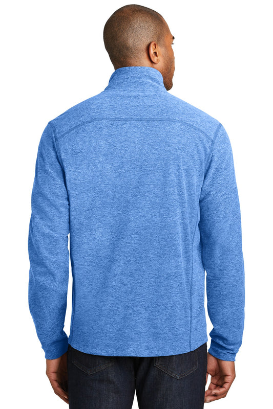 Port Authority Heather Microfleece Full-Zip Jacket. F235 Light Royal Heather