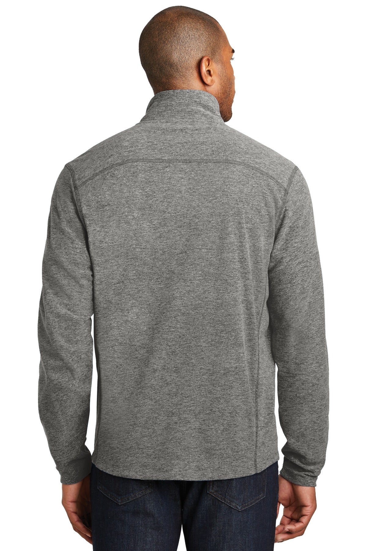 Port Authority Heather Microfleece Full-Zip Jacket. F235 Pearl Grey Heather