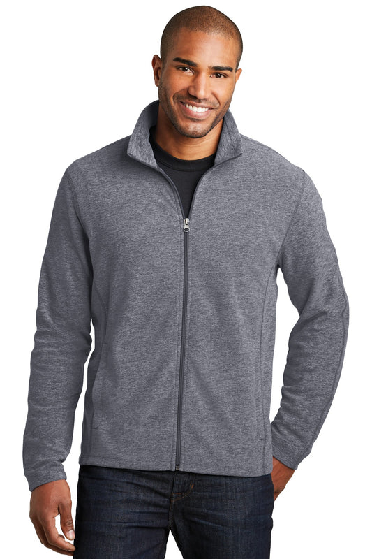 Port Authority Heather Microfleece Full-Zip Jacket. F235 True Navy Heather
