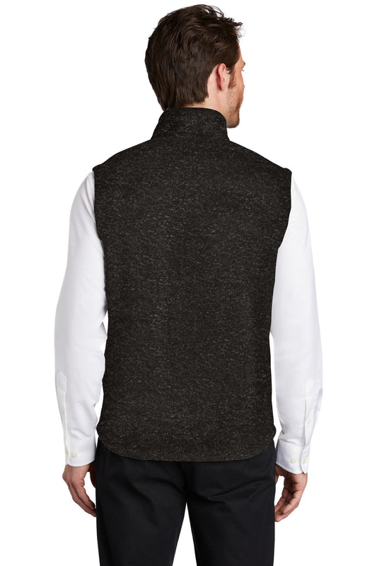 Port Authority  Sweater Fleece Vest F236 Black Heather