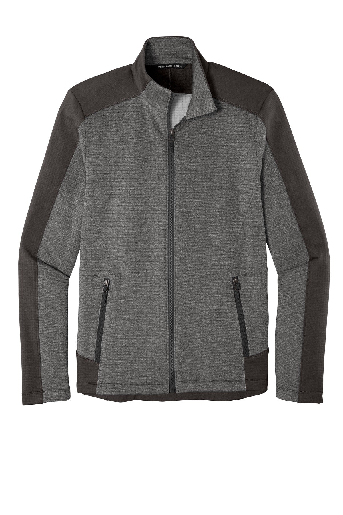 Port Authority  Grid Fleece Jacket. F239 Grey Smoke Heather/ Grey Smoke