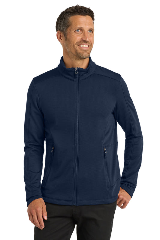 Port Authority  Grid Fleece Jacket. F239 River Blue Navy