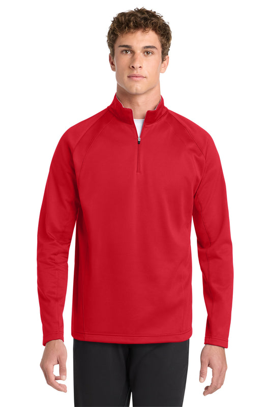 Sport-Tek Sport-Wick Fleece 1/4-Zip Pullover F243 Deep Red/ Silver