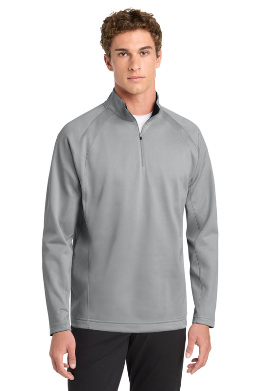 Sport-Tek Sport-Wick Fleece 1/4-Zip Pullover F243 Silver/ Black