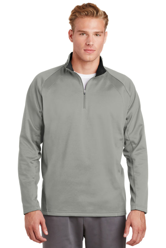 Sport-Tek Sport-Wick Fleece 1/4-Zip Pullover.  F243 Silver/ Black