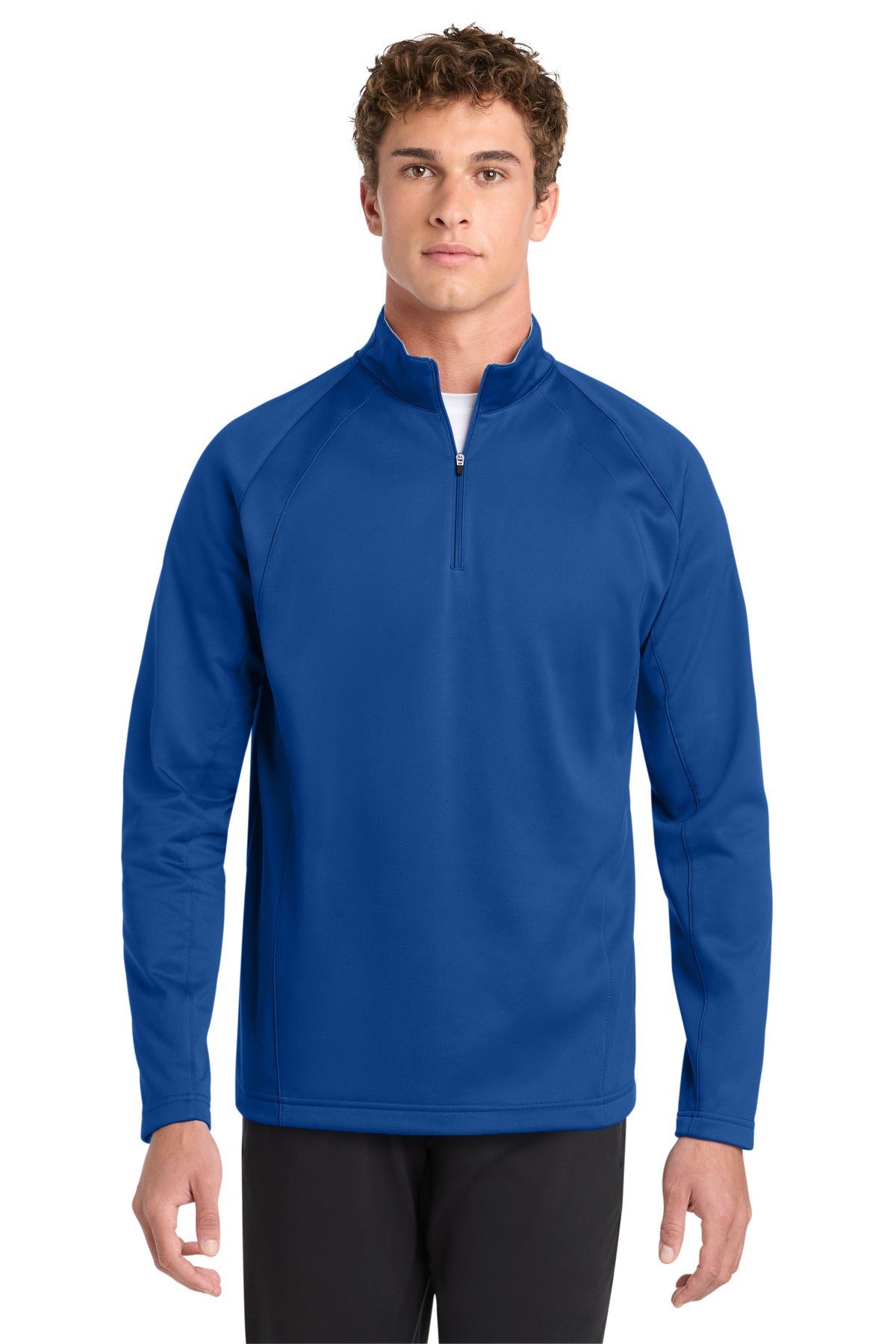 Sport-Tek Sport-Wick Fleece 1/4-Zip Pullover F243 True Royal/ Silver