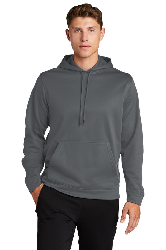 Sport-Tek Sport-Wick Fleece Hooded Pullover.  F244 Dark Smoke Grey
