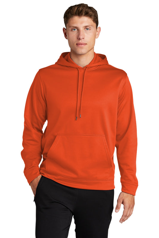 Sport-Tek Sport-Wick Fleece Hooded Pullover.  F244 Deep Orange