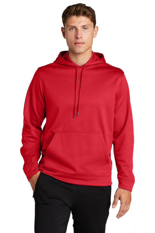 Sport-Tek Sport-Wick Fleece Hooded Pullover.  F244 Deep Red