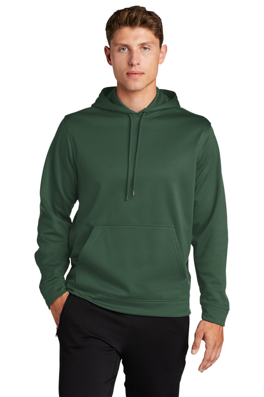 Sport-Tek Sport-Wick Fleece Hooded Pullover.  F244 Forest Green